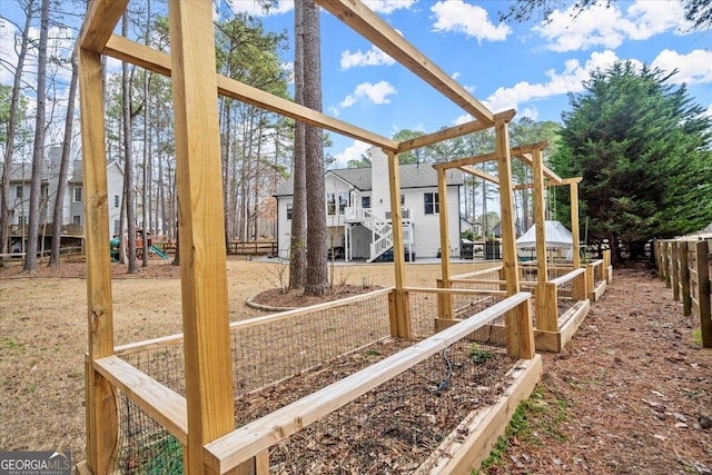 view of yard featuring a playground