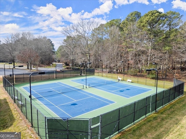 view of sport court