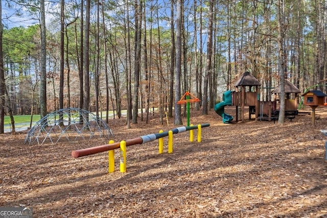 view of jungle gym