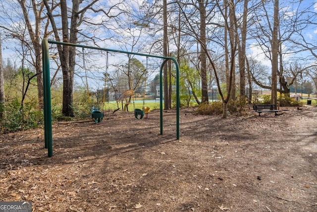 view of yard featuring a playground