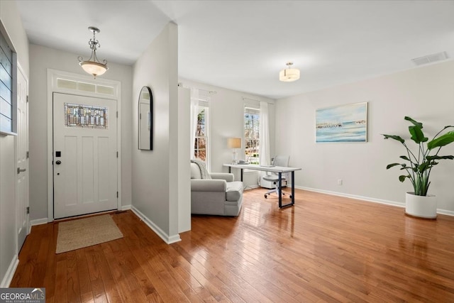 entryway featuring wood-type flooring