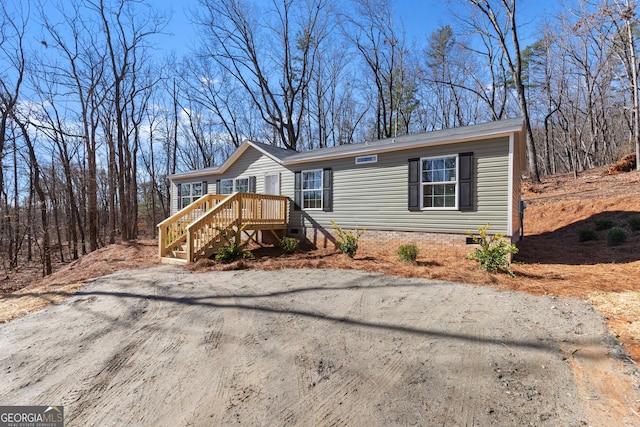 view of manufactured / mobile home