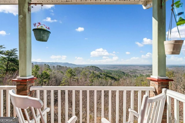 balcony with a porch