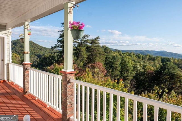 exterior space with a mountain view