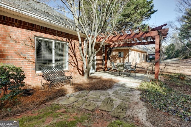 view of patio / terrace with a pergola