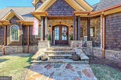 doorway to property featuring french doors