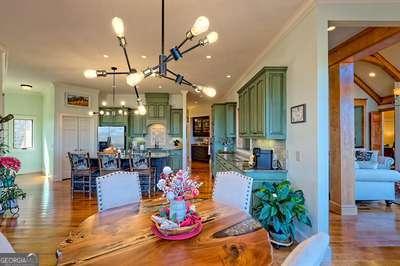 dining area featuring hardwood / wood-style floors