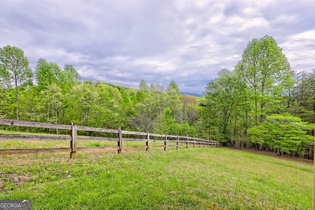 4431 Furman Gribble Rd, Young Harris, GA 30582 - view of yard featuring fence and a wooded view