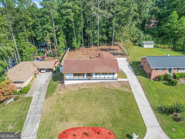 birds eye view of property