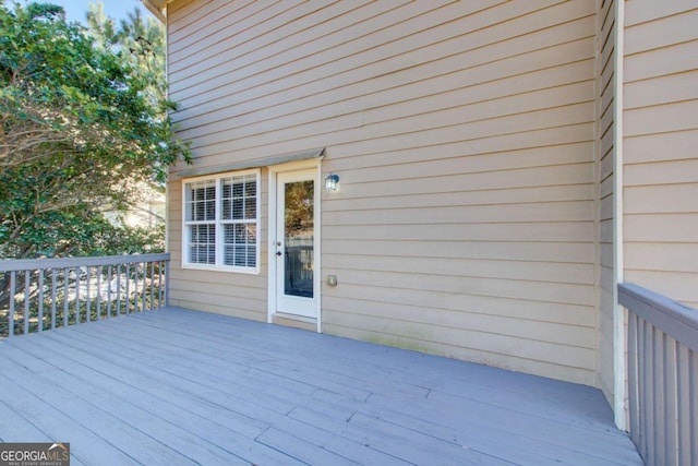 view of wooden deck