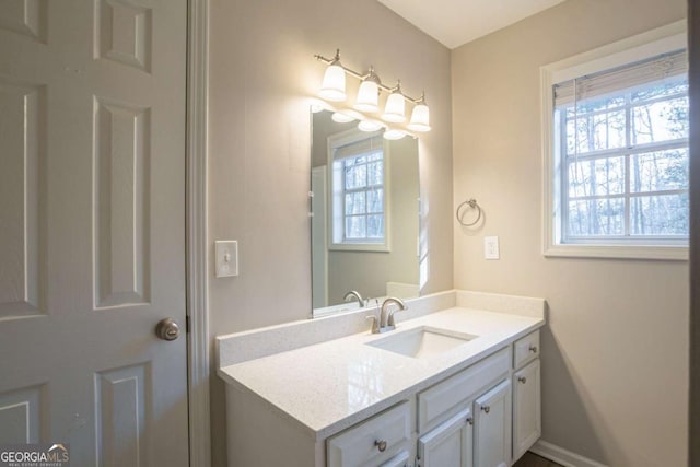 bathroom with vanity