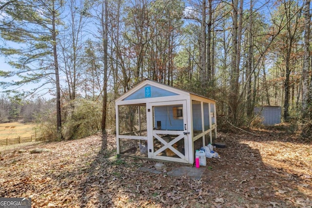 view of outdoor structure