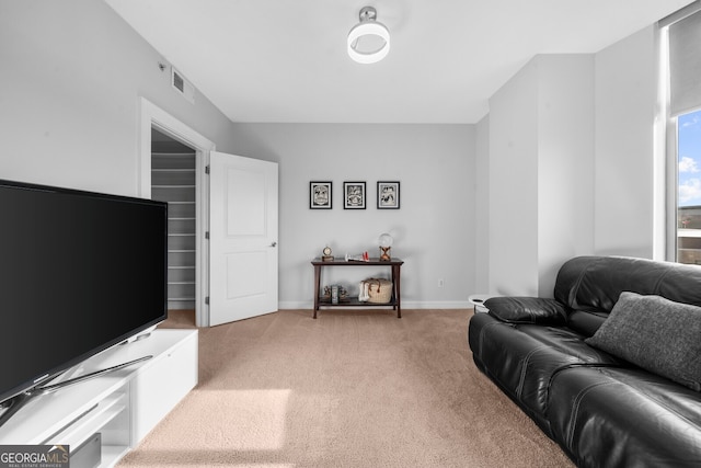 view of carpeted living room