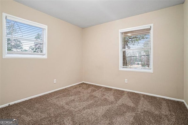 view of carpeted empty room