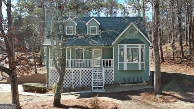 view of outbuilding featuring a porch