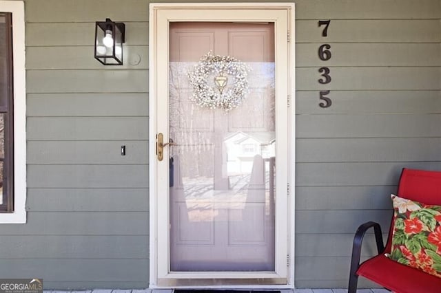 view of doorway to property