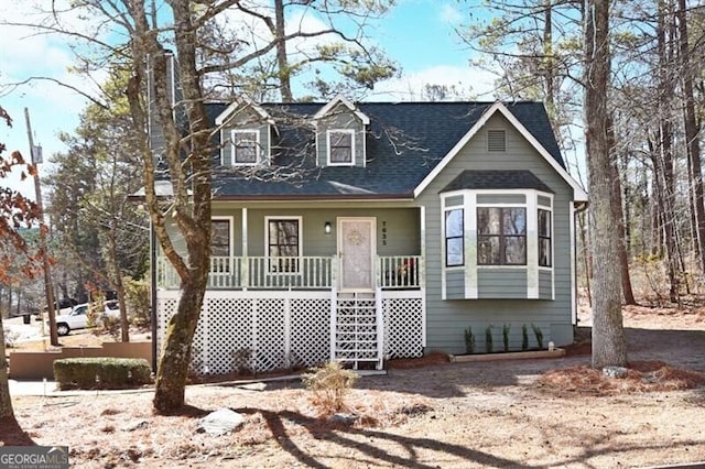 view of front of home featuring a porch