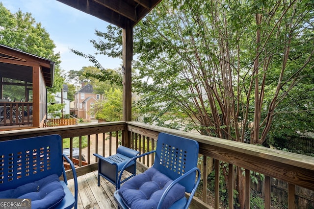 view of wooden deck