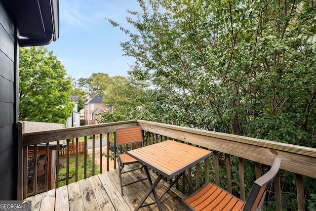 view of wooden terrace