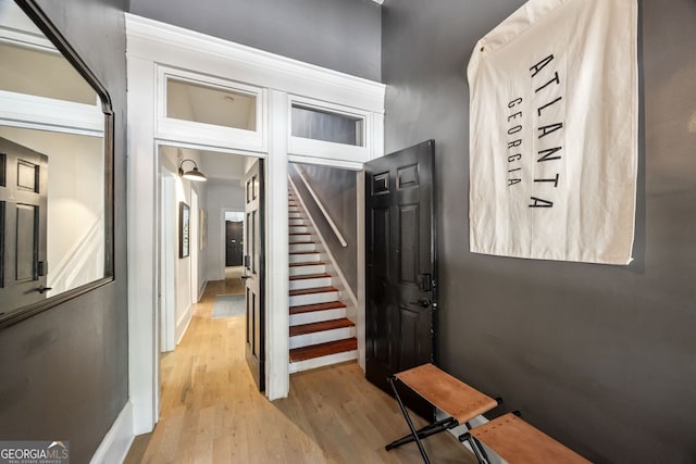 interior space featuring light wood-type flooring