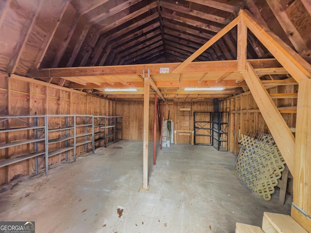 storage room featuring gas water heater