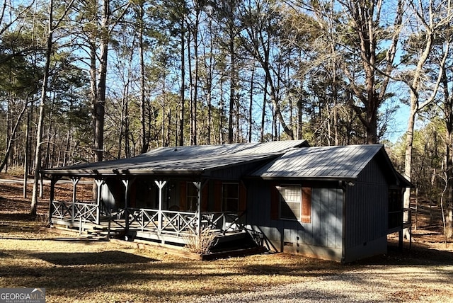 exterior space featuring covered porch