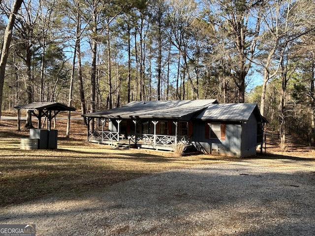 exterior space with a porch