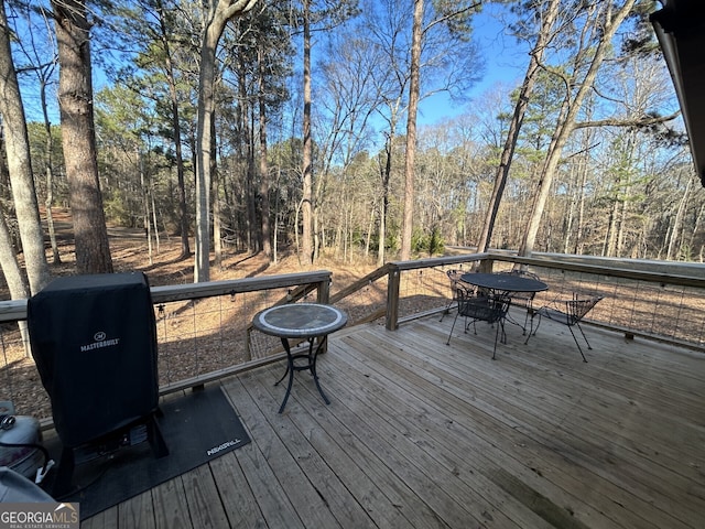 view of wooden deck