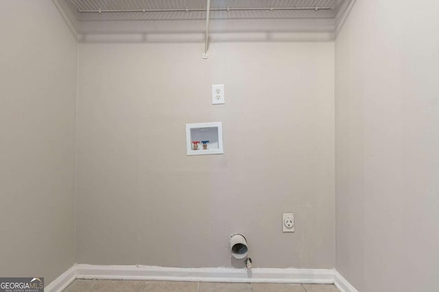 laundry area with gas dryer hookup, washer hookup, and hookup for an electric dryer