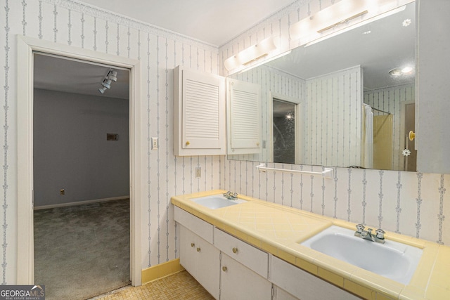 bathroom with vanity