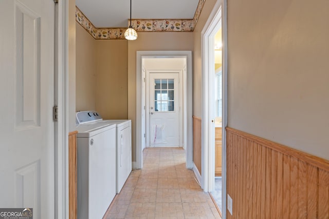 washroom featuring separate washer and dryer