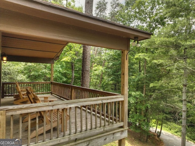 view of wooden terrace