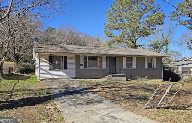 view of ranch-style house