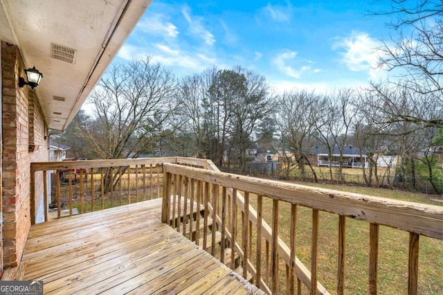 view of wooden deck