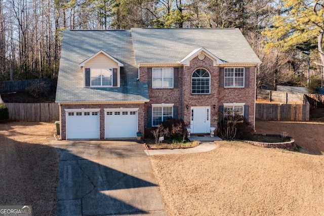 view of front of house featuring a garage