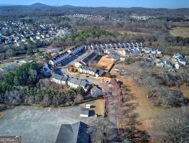 bird's eye view featuring a mountain view