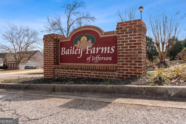 view of community sign