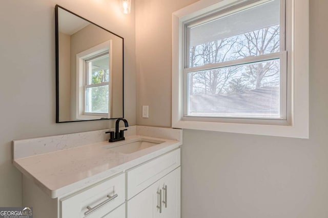 bathroom with vanity