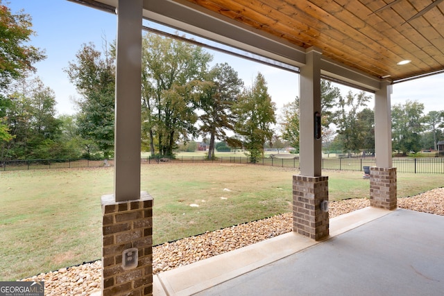 view of yard with a patio