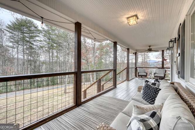 view of sunroom