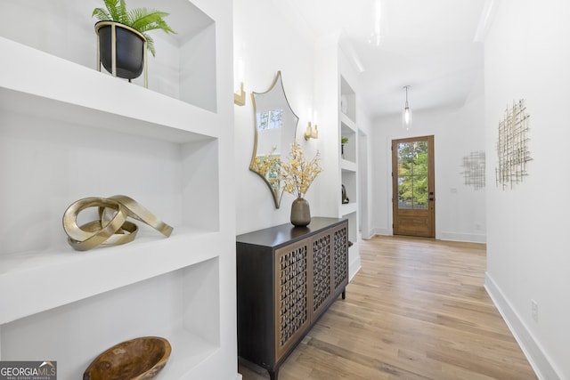 entryway featuring light hardwood / wood-style floors