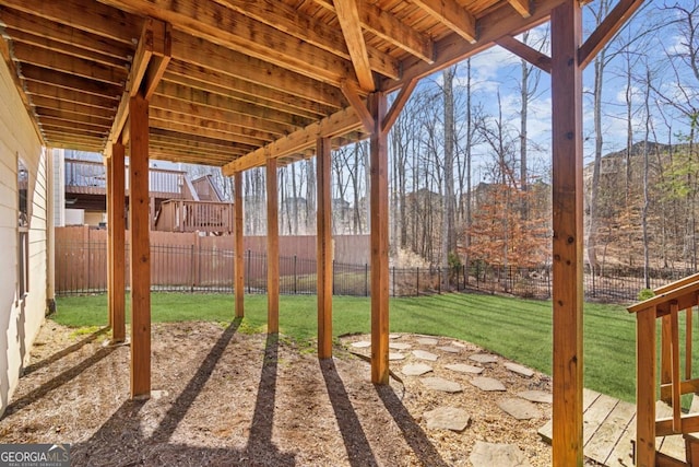 view of yard with a patio area