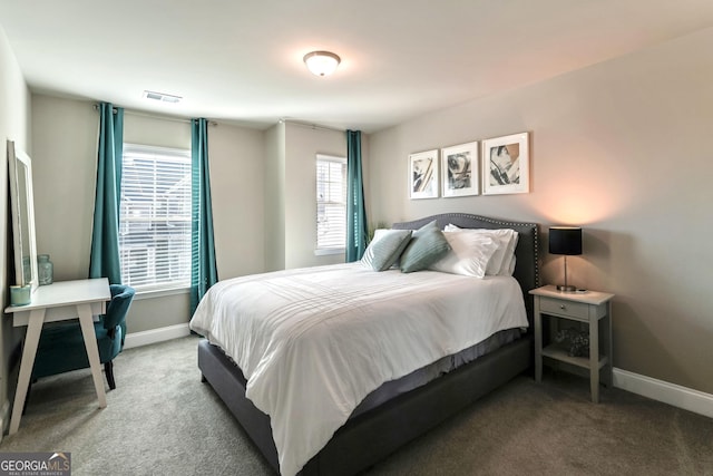 bedroom with carpet floors