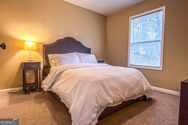 bedroom featuring carpet