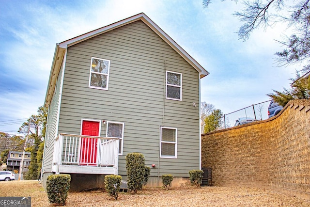 view of rear view of property