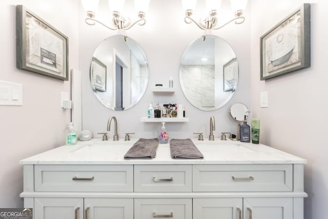 bathroom with vanity