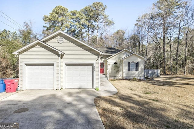 ranch-style house with a garage