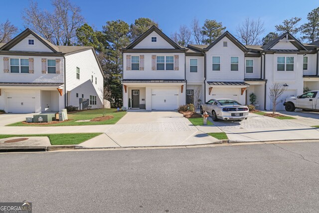 view of property featuring a garage