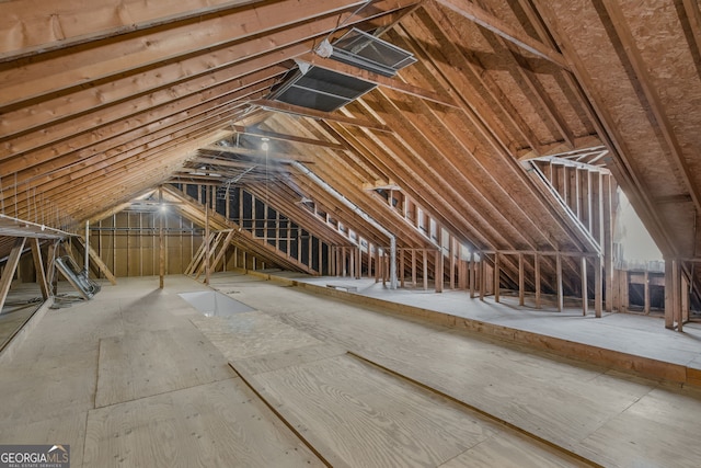 view of attic