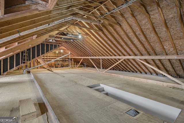 view of attic